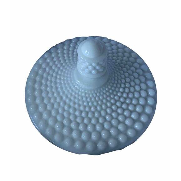 Westmoreland White Milk Glass LID ONLY Hobnail Raised Dot Pattern - Picture 4 of 10